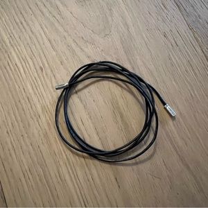 Retired Pandora black lariat leather rope necklace